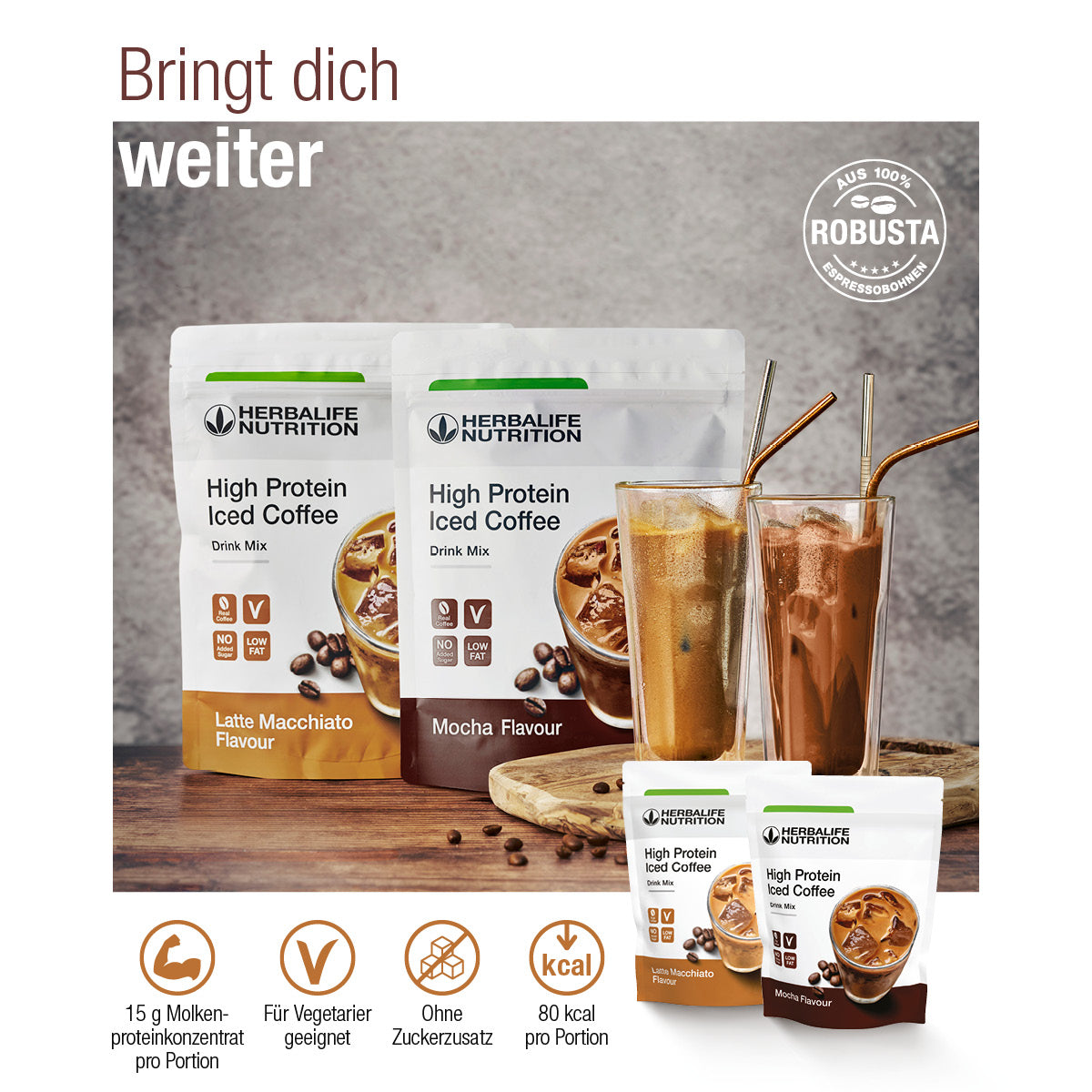 High Protein Iced Coffee Latte Macchiato 308 g Herbalife