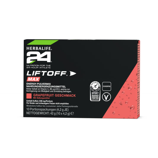 H24 LiftOff Max Grapefruit Geschmack 10 Portionspackungen Herbalife